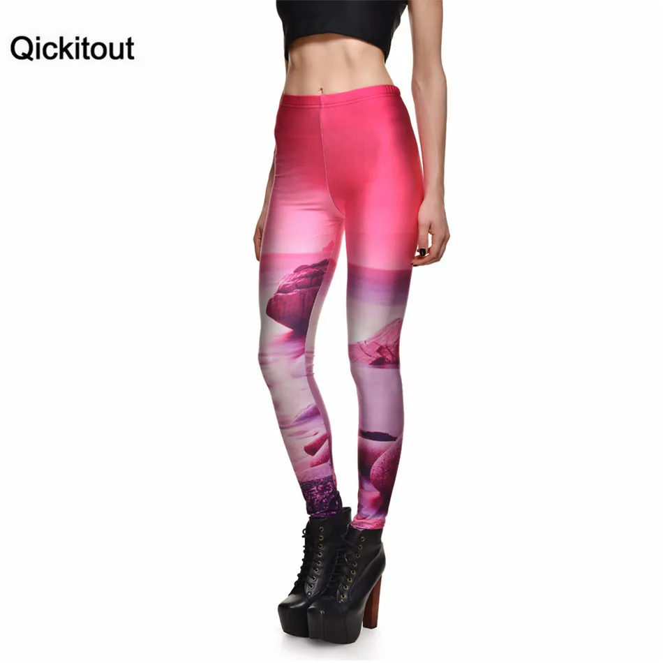Qickitout леггинсы модные летние новые акварельные полосатые с рисунком вишни