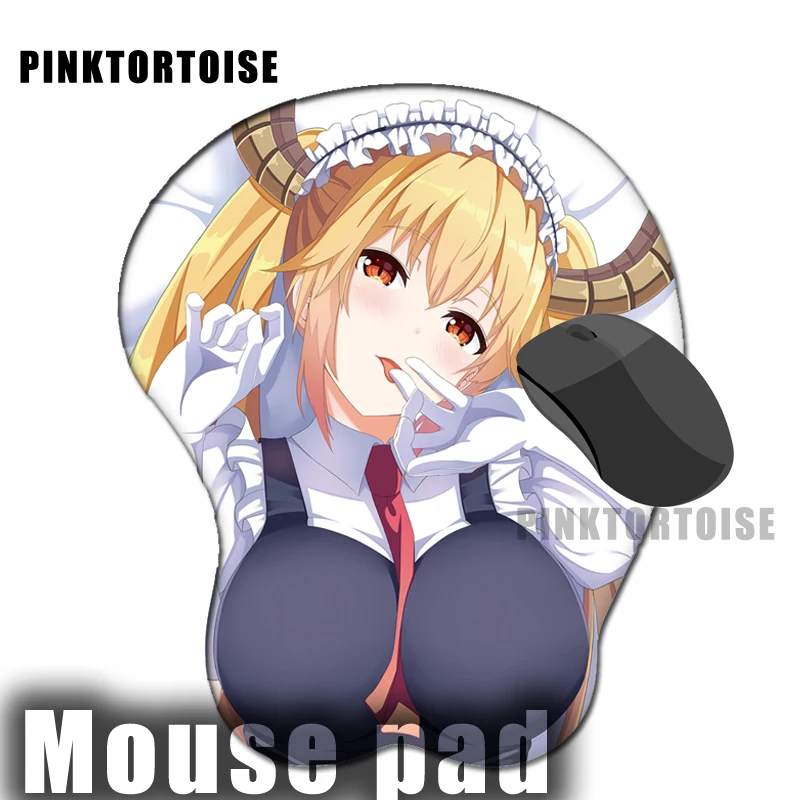 Аниме Miss Kobayashi's Dragon Maid Toru 3D грудь силиконовый коврик для мышки ноутбука ПК playmat |