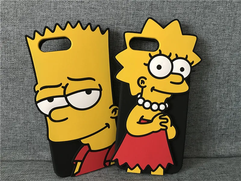 Силиконовый чехол с рисунком Барта Симпсона Лизы для iphone 7, 8, 6, 6s Plus, X, XS, MAX, XR, 5, 5S, Se, чехол s, мягкий силиконовый милый противоударный чехол