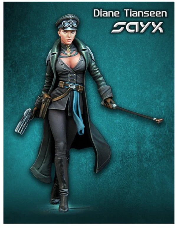 Неокрашенный набор 1/24 75 мм Diane Tyansen woman soldier high 75 мм Полимерная фигурка миниатюрный гаражный набор