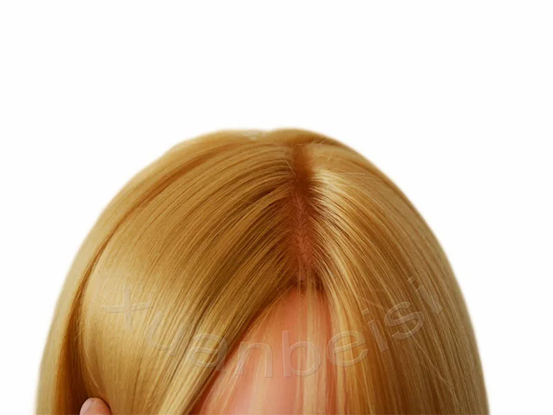 Тренировочная голова с длинными светлыми волосами 26 дюймов красивая для