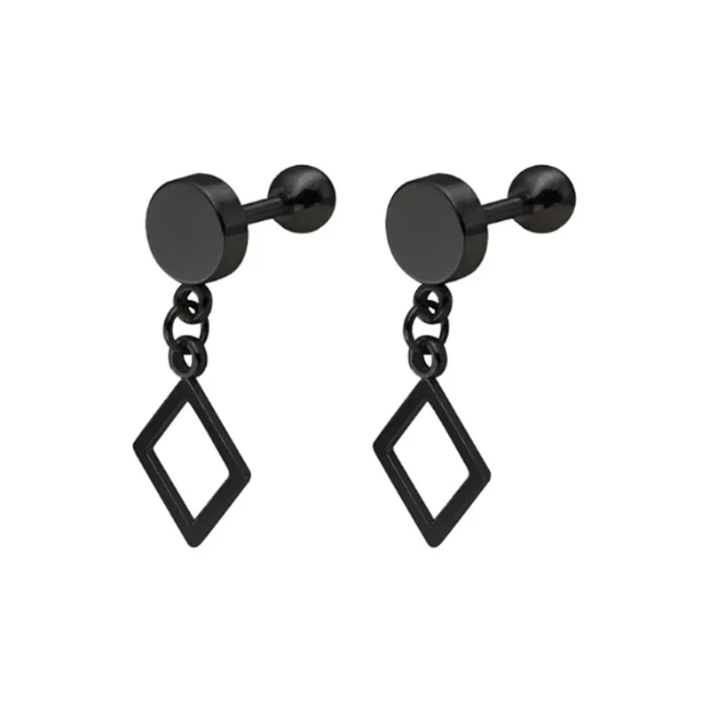 new arrival titanium stainless steel stud earrings for women men silver gold black color personality Accessories | Украшения и