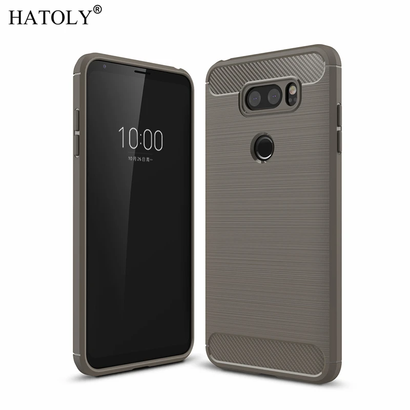 HATOLY For Cover LG V30 Case Business Style Soft Silicone Rubber Phone for | Мобильные телефоны и аксессуары