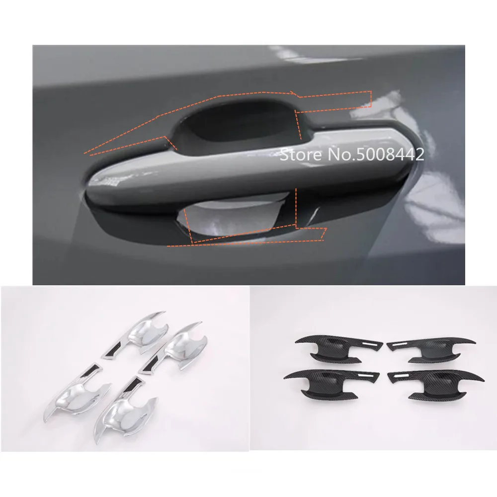 

Car Body Styling Cover Trim Door Bowl Panel Lamp Moulding Sticker 4pcs For Toyota Rav4 2019 2020 2021