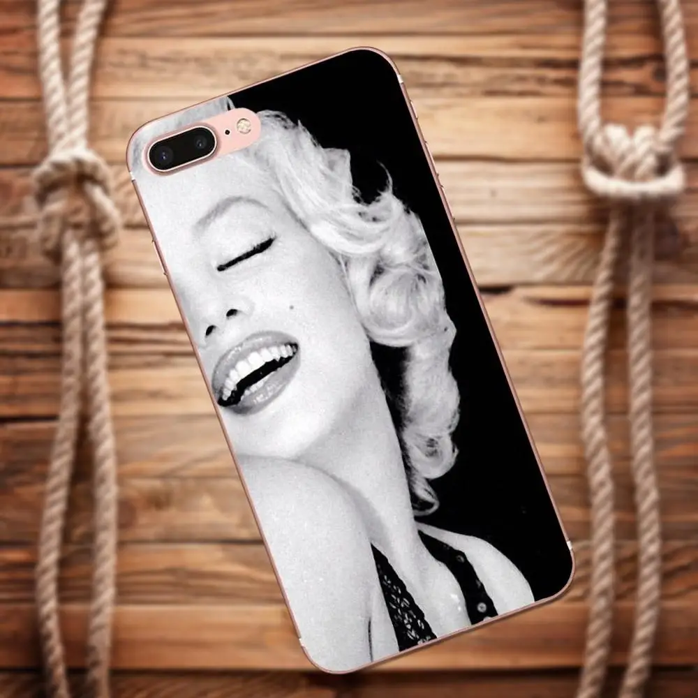 New Arts Marilyn Monroe For Apple iPhone X 4 4S 5 5C 5S SE 6 6S 7 8 Plus Moto G G2 G3 Soft Silicone TPU Transparent Design | Мобильные