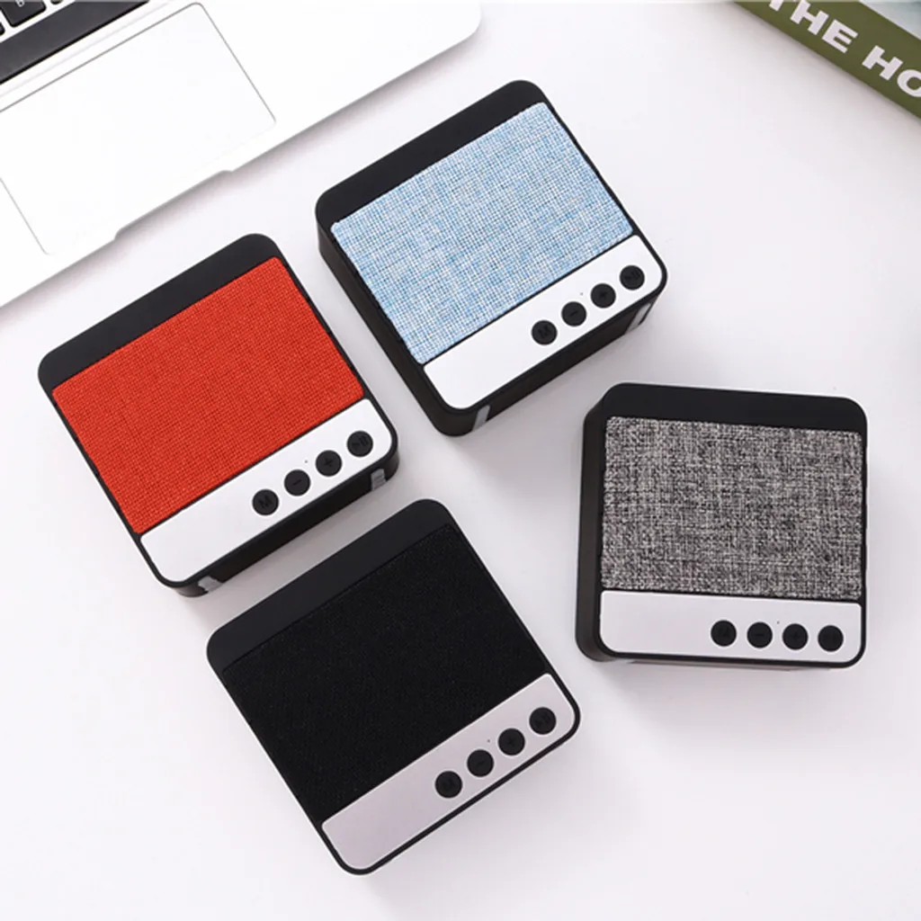 Динамик с функцией Bluetooth квадратный портативный мини винтажный тканевый динамик