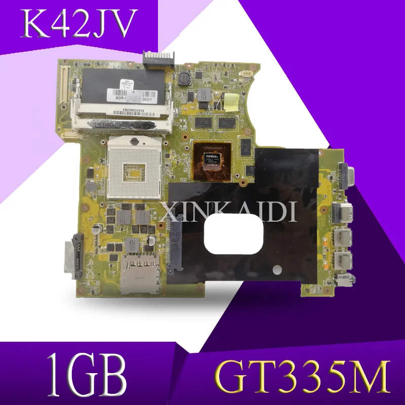Материнская плата XinKaidi K42JV GT335M 1 ГБ REV2.2 для ASUS A42J X42J K42J K42JR материнская ноутбука