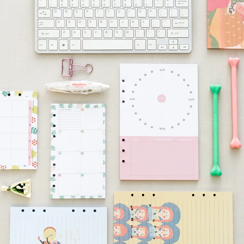 Наполнитель для креативных иллюстраций бумага Dokibook спиральный планер A5 личный