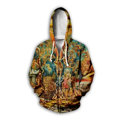 Zip hoodies PLstar Cosmos Jesus/Христианство/Крест 3D печатных Толстовка/куртка/мужская женская одежда в стиле хип-хоп - Цвет: Zip hoodies