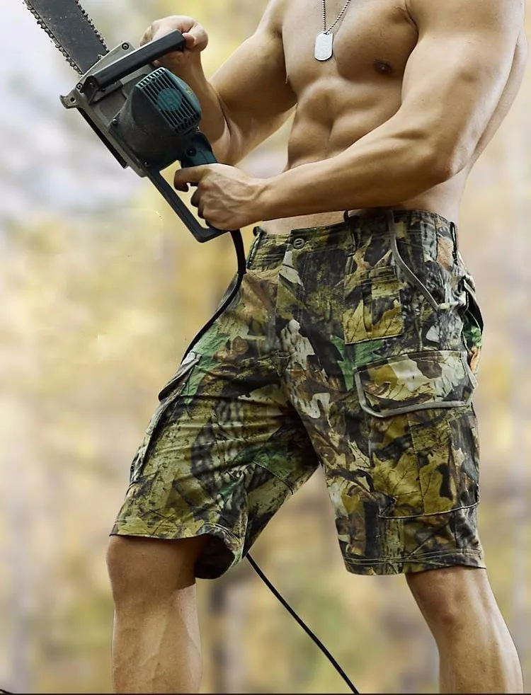 Тактические летние камуфляжные шорты для мужчин, для улицы, новые, Bionic Camo, короткие, дышащие, мягкие, крутые шорты, спортивные, тренировочные, приключения