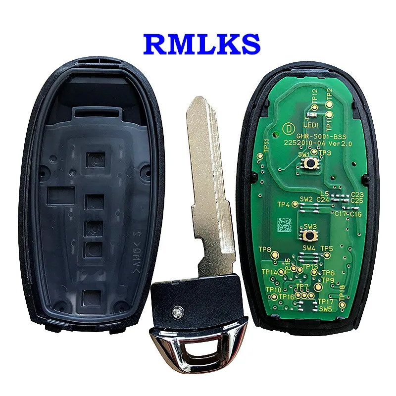 For Suzuki SX4 5-CROSS VITARA SWIFT 2 Buttons Smart Keyless Remote Key Fob 315MHz 433MHZ With ID47 Chip Uncut Insert Blade