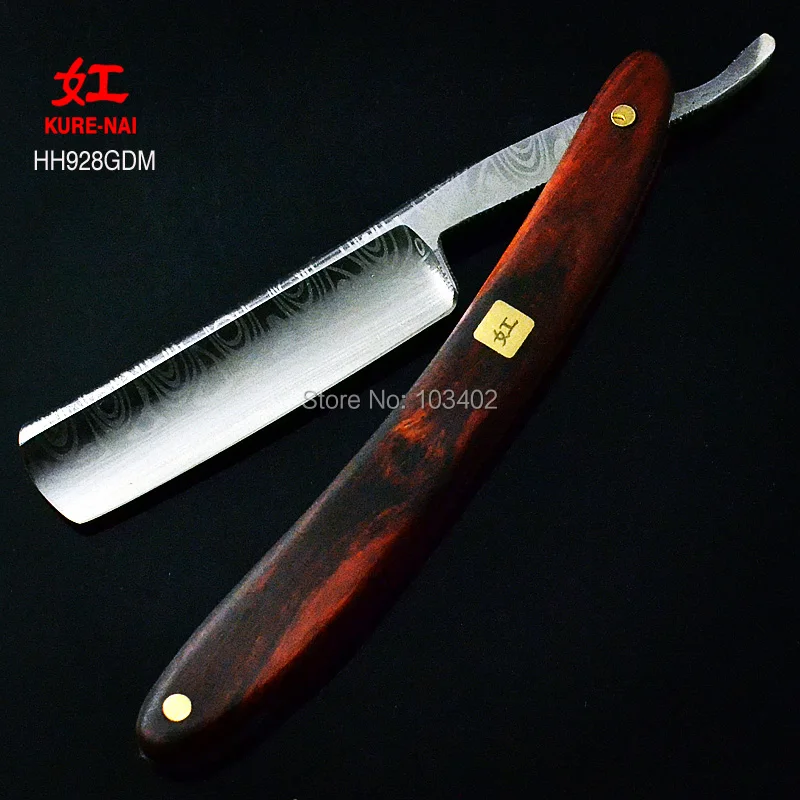 1 X &quotKURE NAI&quot HH928GDM готовая к бритье 440C нержавеющая сталь с Дамасским узором Blads