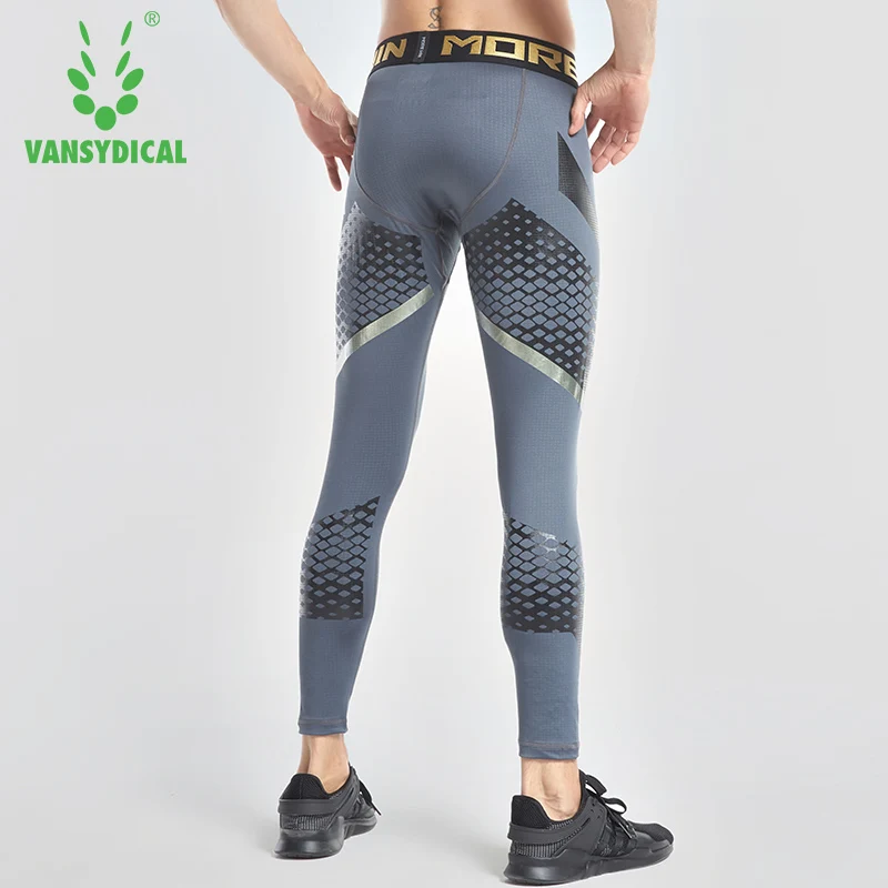 Vansydical колготки для бега мужские компрессионные штаны быстросохнущие спортивные
