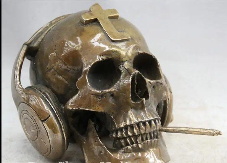 Бесплатная доставка 10 дюймов художественная бронзовая скульптура сигарета с