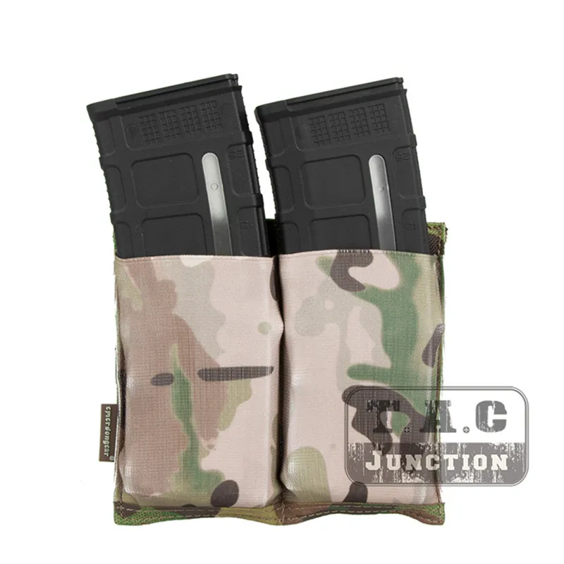 MC Emerson Тактический Быстрый ничья MOLLE/PALS EmersonGear высокоскоростной двойной открытый Топ 5,56 винтовка журнал маг сумка кобура - Цвет: MC