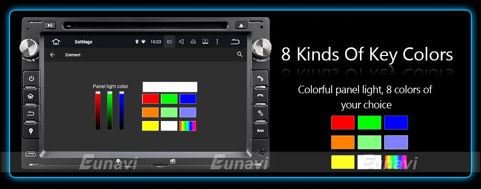 Eunavi 2 Din 7 ''Android 9,0 автомобильный dvd-плеер четырехъядерный gps радио для VW/Volkswagen/PASSAT/B5/MK5/GOLF/POLO/TRANSPORTER стерео BT