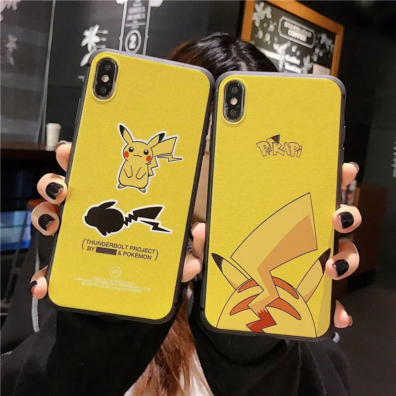 For iPhone 7 8 Plus X 10 Cartoon Pikachue IMD Mobile Phone Case 6 6S 6Plus 6SPlus Silicone for iphone XR XS max |
