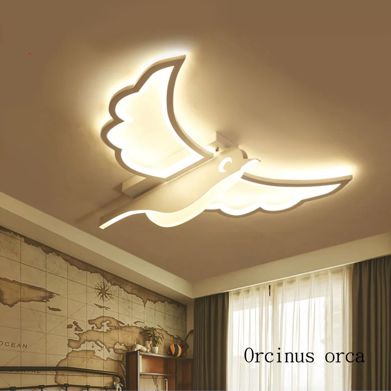 Мультяшный креативный потолочный светильник в виде птицы для мальчика девочки