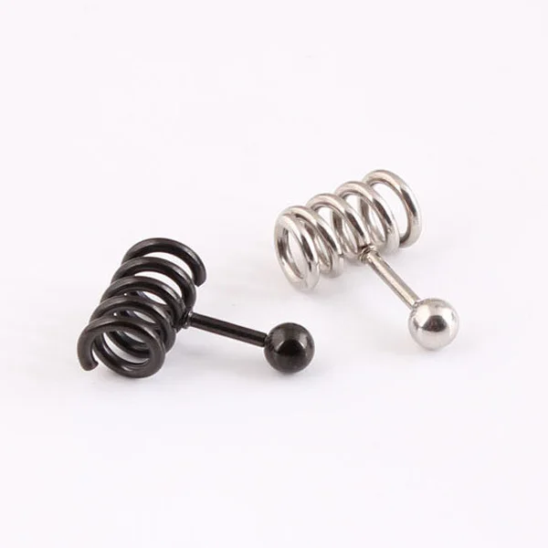 Серьги-гвоздики в стиле панк мужские из титановой стали с винтом 2 шт. | Украшения