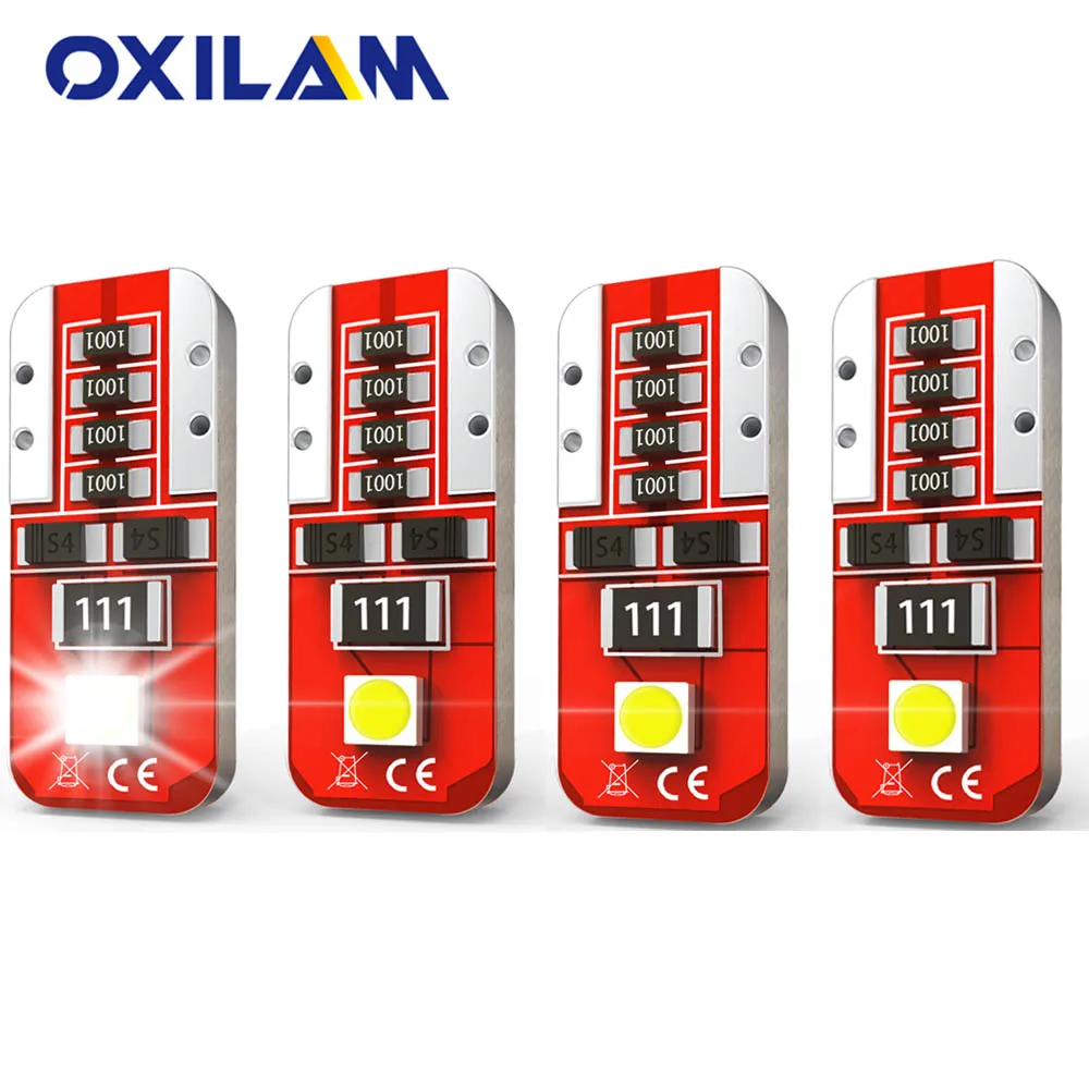 Светодиодный фонарь на танкетке 4x T10 W5W с Canbus светодиодный габаритный без ошибок