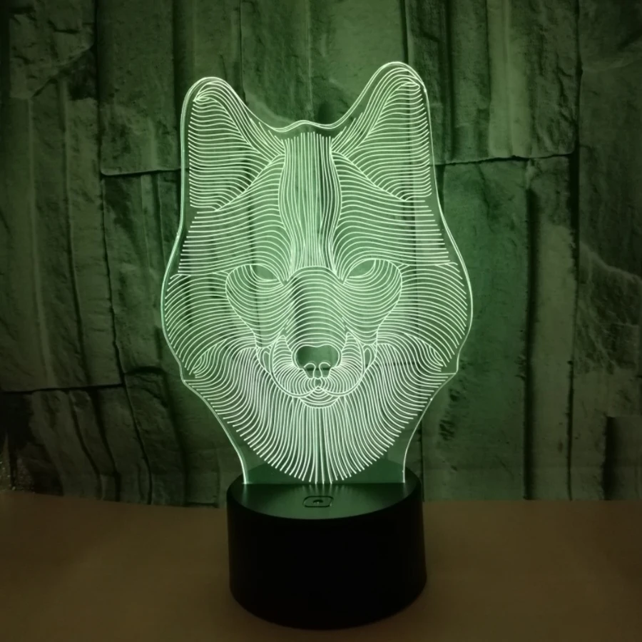 Цветная визуальная 3 d стерео Сенсорная лампа светодиодная цветная Маленькая