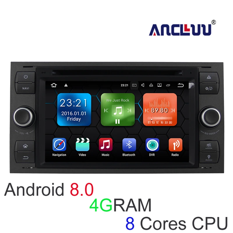 7 &quot4G RAM Android 9 0 автомобильный DVD плеер GPS Стерео навигация для Ford Focus Kug Transit 2004 2005 2006