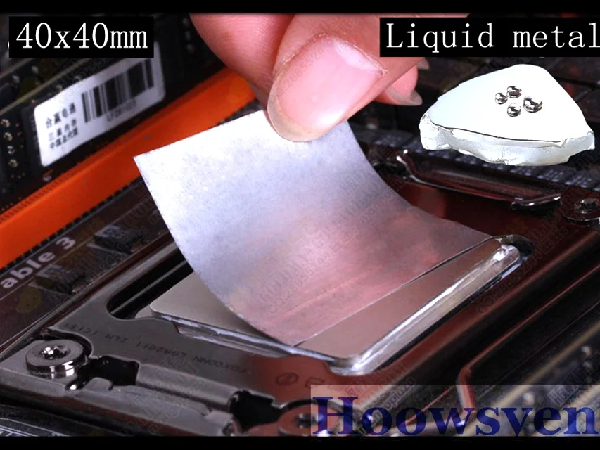 Процессор Жидкий металл радиатора охлаждения Ноутбук тепловой pad 40x40 мм |
