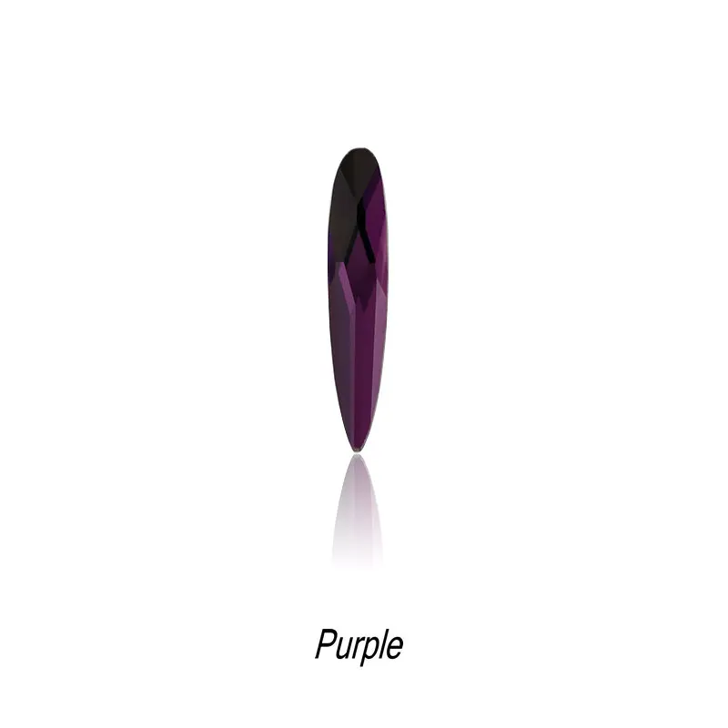 purple 20pcs QIAO 6*30 мм большой размер не горячей фиксации стекло камень одежды Flatback Стразы 20 шт./лот - Цвет: purple 20pcs