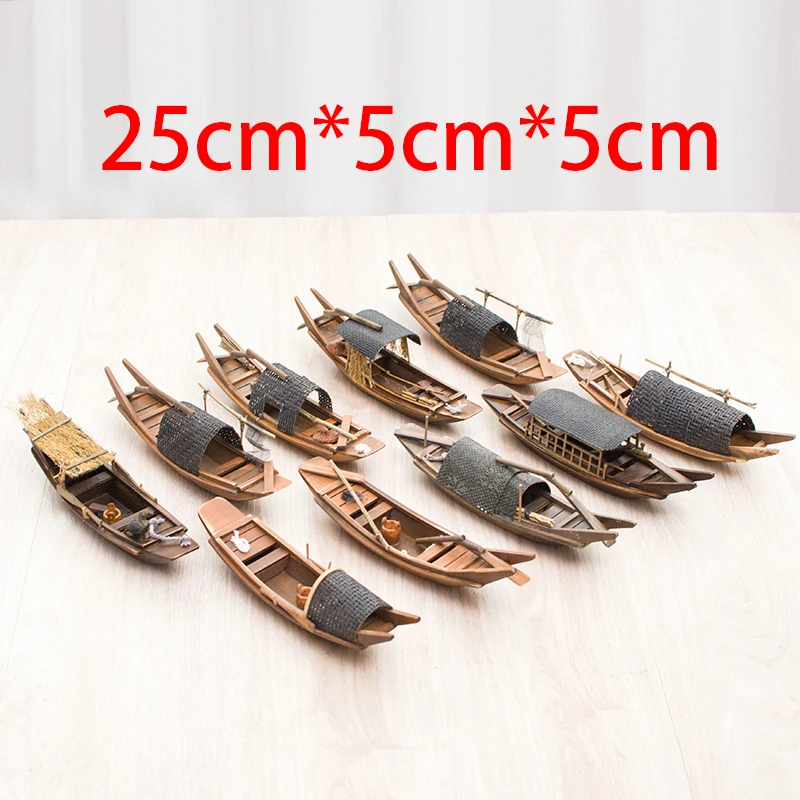 Новый 25 см готовая продукция китайский деревянный рыболовный катер детские