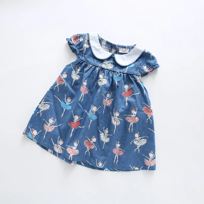 BibiCola/2017 детские летние корейские мультфильм джинсы для маленьких девочек