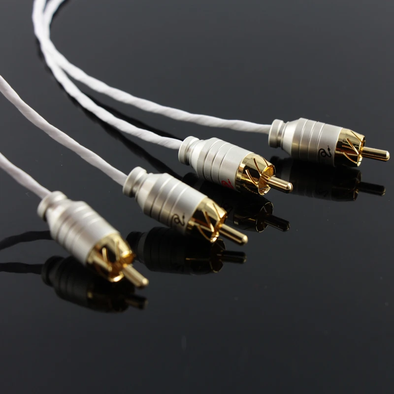 Кабель аудиосигнала RCA HIFI для медного серебряного цвета удлинитель AV Hi Fi