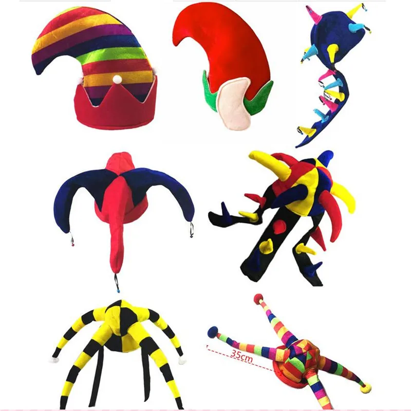 New Colorful Clown Hat Funny Circus Party Hats Caps Kids Adults Cosplay Props Halloween Supplies | Дом и сад