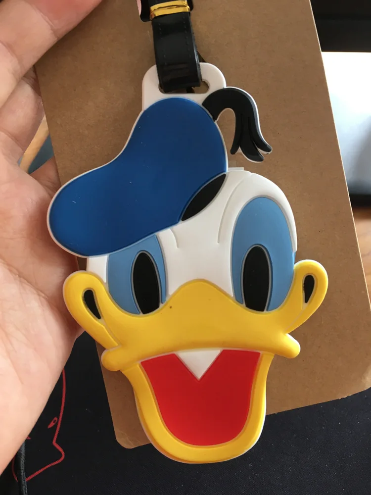 19 Disney мультфильм забор для детей Микки Маус чемодан ID адрес держатель багажные таблички на багаж переносная бирка путешествия багаж ПВХ бирка - Цвет: 19