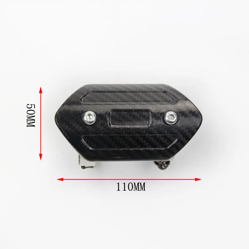 Motorcycle Exhaust Muffler Link Pipe Carbon Fiber Stainless Steel Heat Shield Cover Guard With AK Sticker | Автомобили и