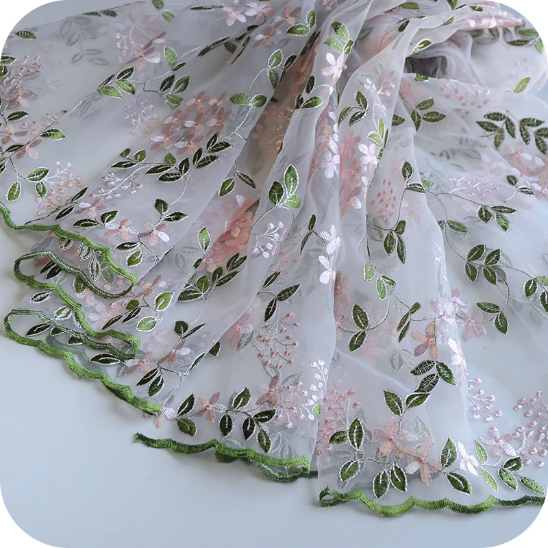 Кружевная ткань из органзы с цветочной вышивкой занавеска для юбки кружево