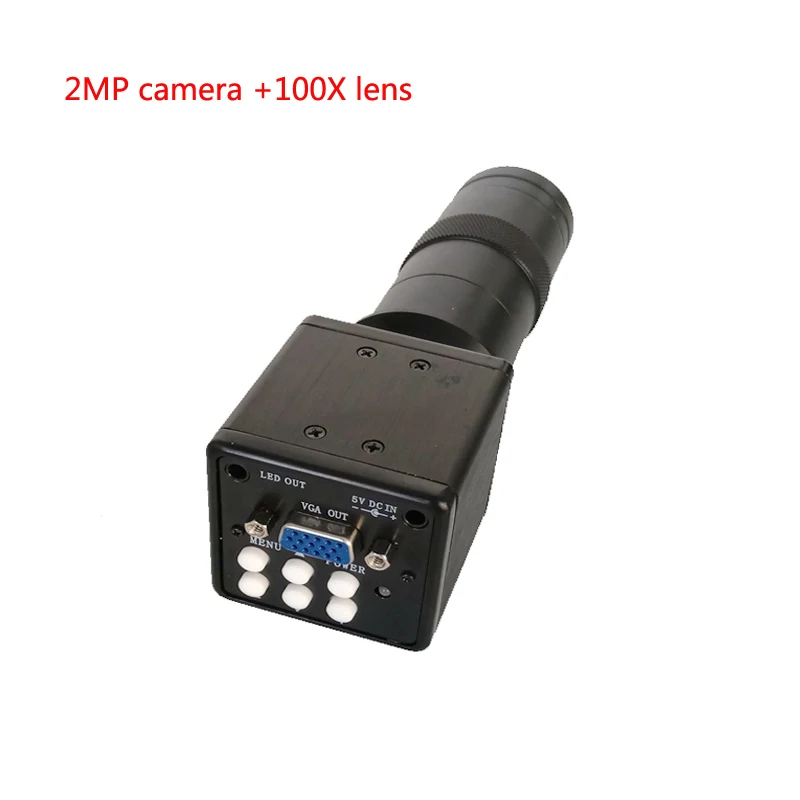 Высокая четкость 2.0MP цифровой микроскоп с креплением камера ПК VGA выход + 100x зум C