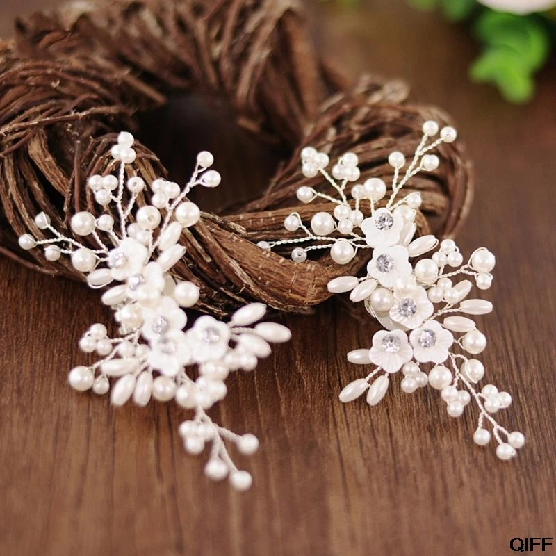 

Shoe Clip Simulated Pearl Floral Beads Elegant DIY High Heel Charms Decoration Women Shoes Clips Buckle