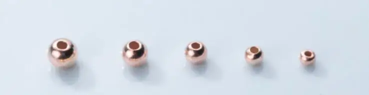 rose gold 925 пробы серебряные круглые разделительные бусины золото/серебро/розовое золото ручной работы шарик-амулет бусины DIY браслеты ювелирных изделий - Цвет: rose gold