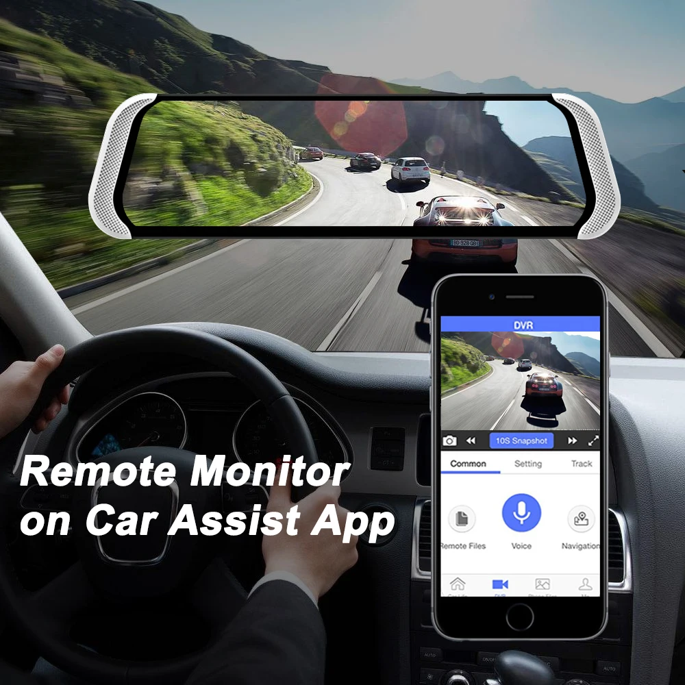 Bluavido 1" ips Автомобильное зеркало заднего вида DVR 4G Android gps навигация ADAS FHD 1080P видео рекордер камера WiFi удаленный мониторинг