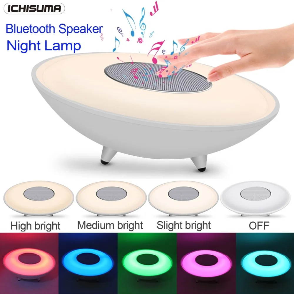 Touch Night Lamp With Bluetooth Speaker LED RGB Colorful Light Music 4.2 Wireless | Электроника