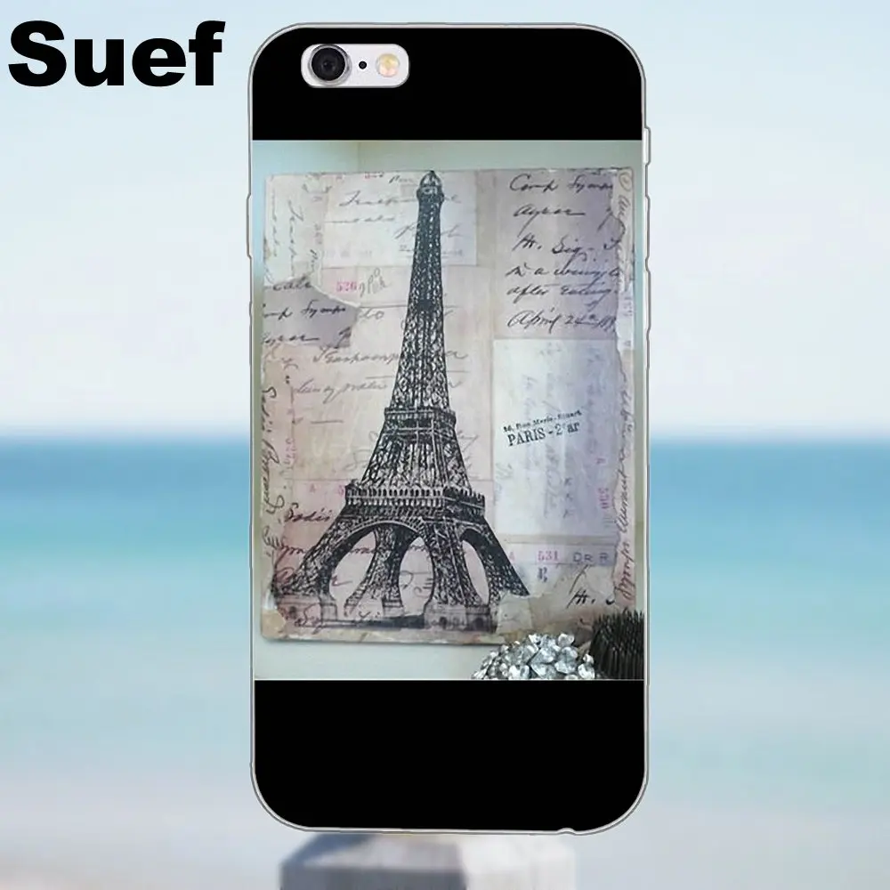 Мягкий чехол для телефона iPhone X 4 4S 5 5S 5C SE 6 6S 7 8 Plus Galaxy J1 J3 J5 J7 A3 A5 2016 2017 винтажный La Tour