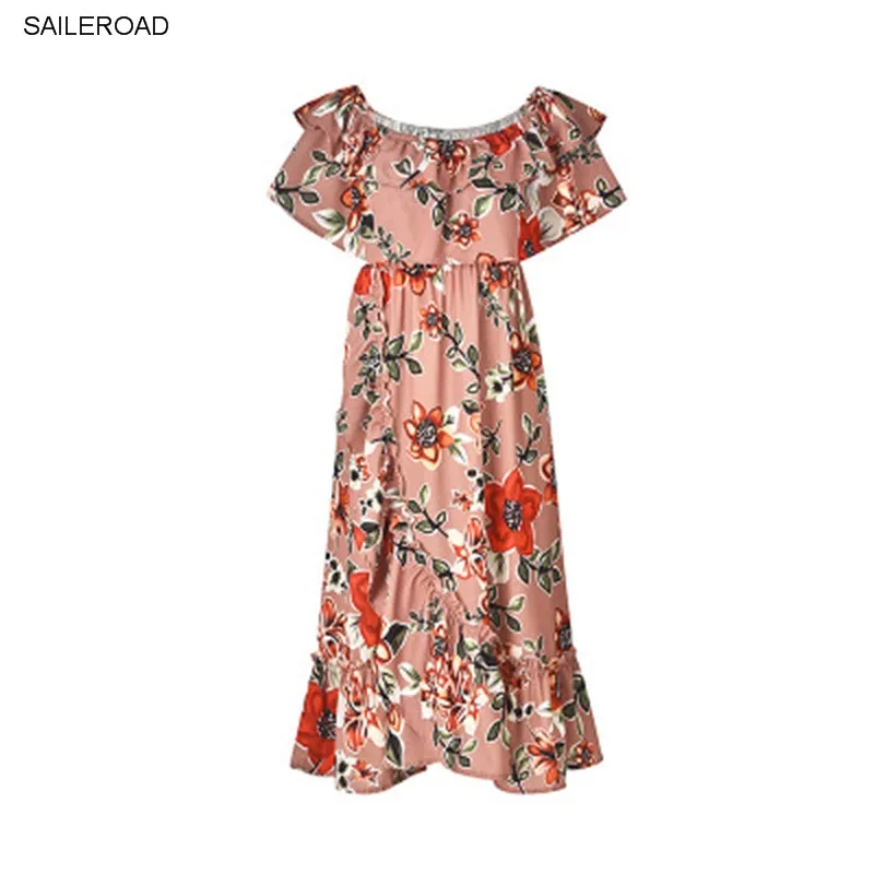 Robe Femme Ete 2019 Длинное Платье женское пляжное летнее платье с оборками винтажное