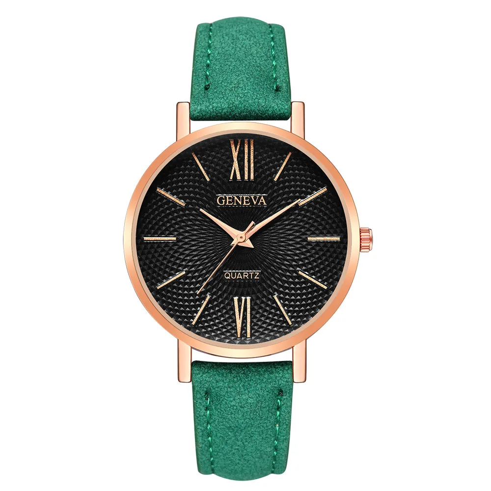 

Women Watches Fashion Leather Military Casual Analog Quartz Wrist Watch Business Watches Luxury Ladies Dress relogio masculino#C