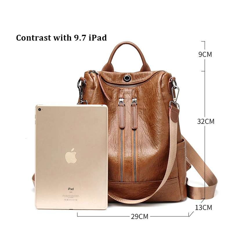 Новый женский рюкзак mochila feminina повседневный многофункциональный кожаный женская