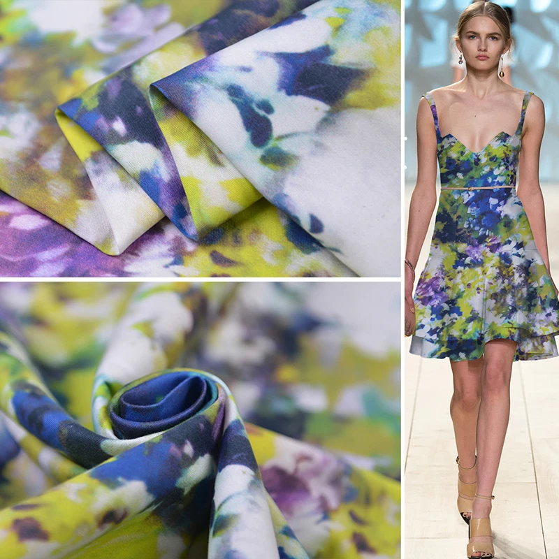 Смешанная шелковая хлопчатобумажная ткань широкая дизайнерская на заказ | Дом и