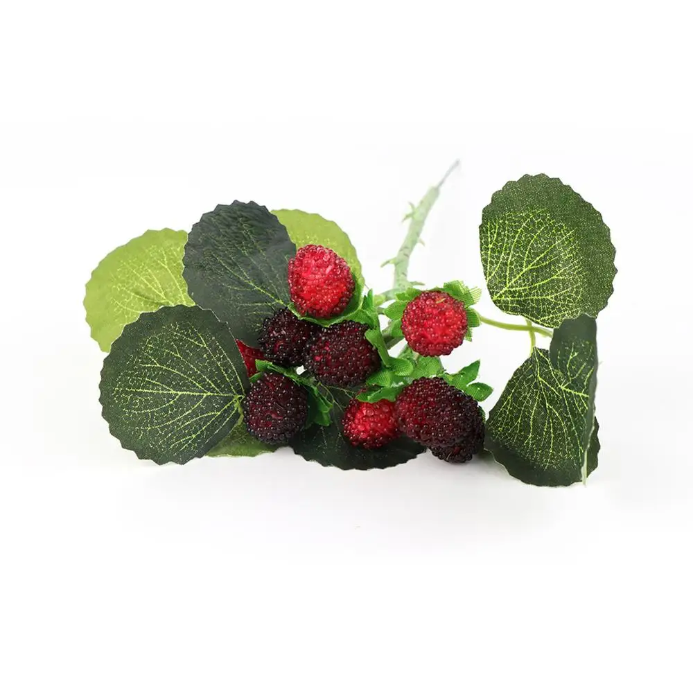 red OurWarm 9 головок, искусственный клубничный фрукт из пенопласта, имитация искусственного растения, стеклянный фрукт для украшения дома, свадьбы, вечеринки, 27 см - Цвет: red