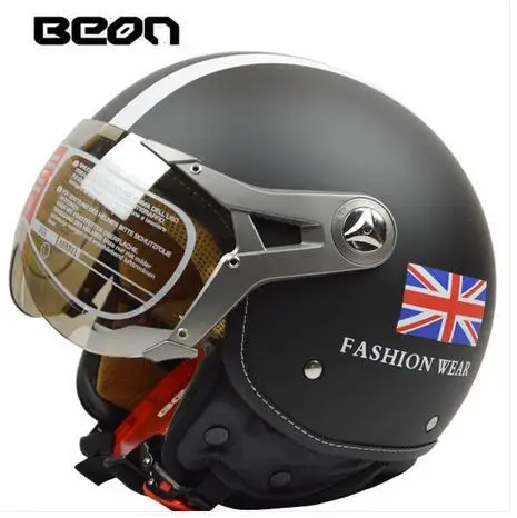 5 BEON мотоциклетный шлем Chopper 3/4 с открытым лицом винтажный шлем Moto Casque Casco Capacete для мужчин и женщин скутер мотоциклетный шлем - Цвет: 5