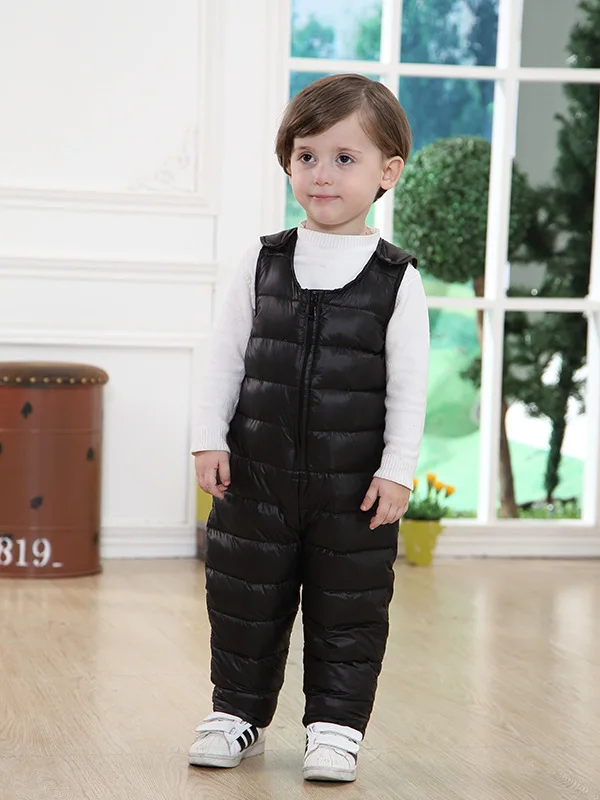 Детская зимняя одежда детские штаны для малышей комбинезон младенцев пуховая