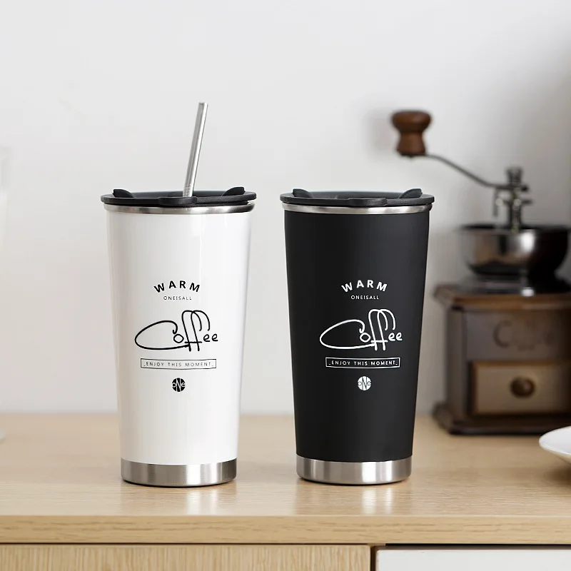 400 мл Новый дизайн кофейная кружка с двойными стенками из нержавеющей стали 304