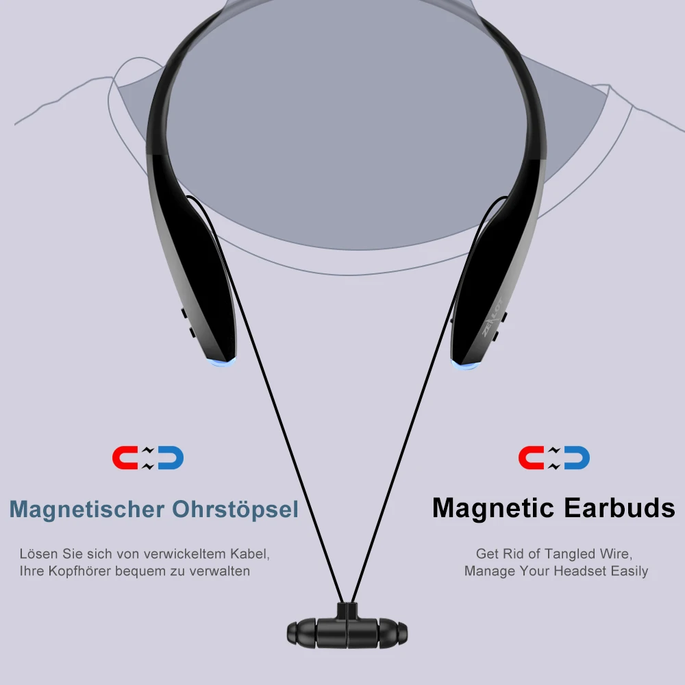 Фанатик H7 шейным Bluetooth наушники с защитой от пота Спортивная гарнитура